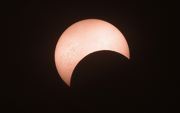 The Sun in Ha During an Eclipse